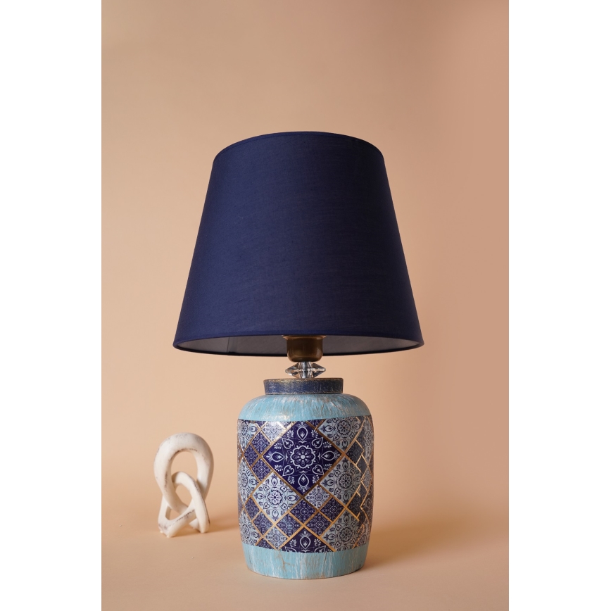 Bordslampa RAMZES 1xE27/40W/230V blå