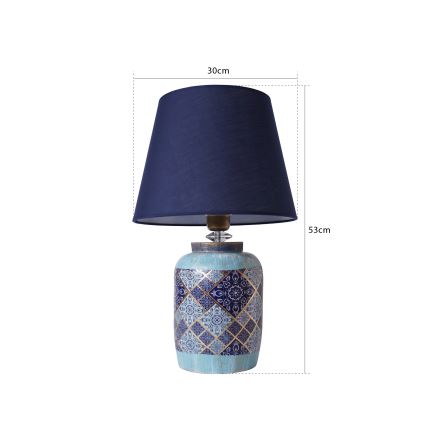 Bordslampa RAMZES 1xE27/40W/230V blå