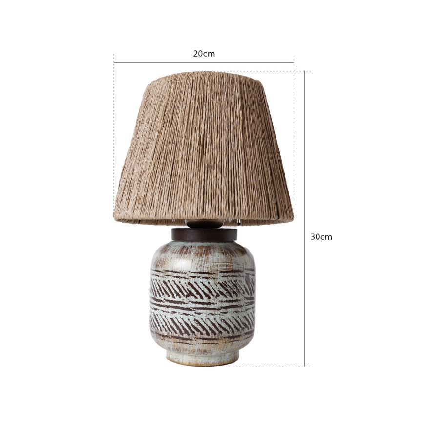 Bordslampa RAMZES 1xE27/40W/230V brun