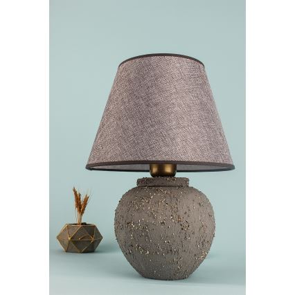 Bordslampa RAMZES 1xE27/40W/230V brun