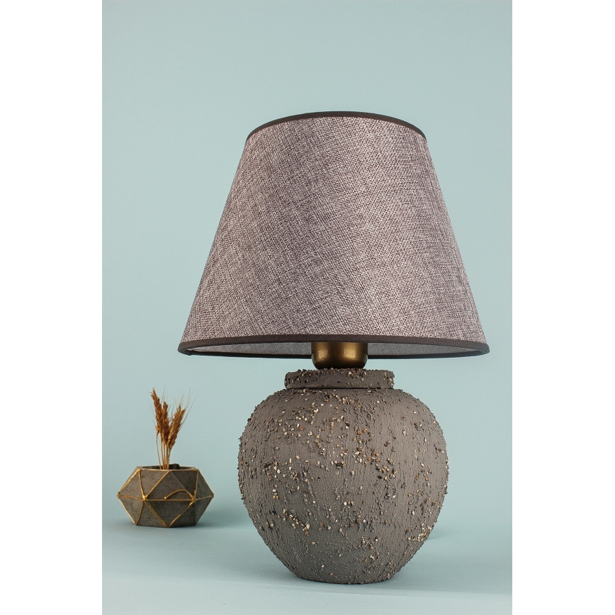 Bordslampa RAMZES 1xE27/40W/230V brun