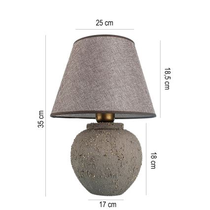 Bordslampa RAMZES 1xE27/40W/230V brun