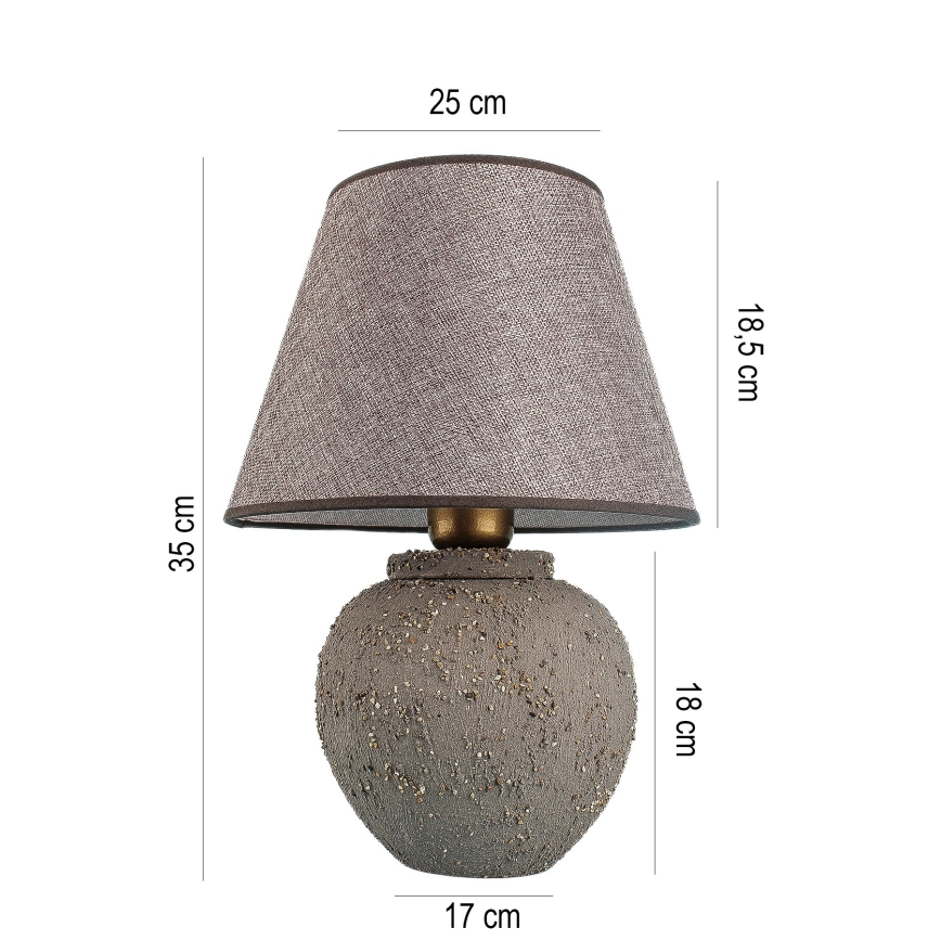 Bordslampa RAMZES 1xE27/40W/230V brun