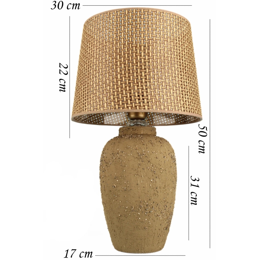 Bordslampa RAMZES 1xE27/40W/230V brun