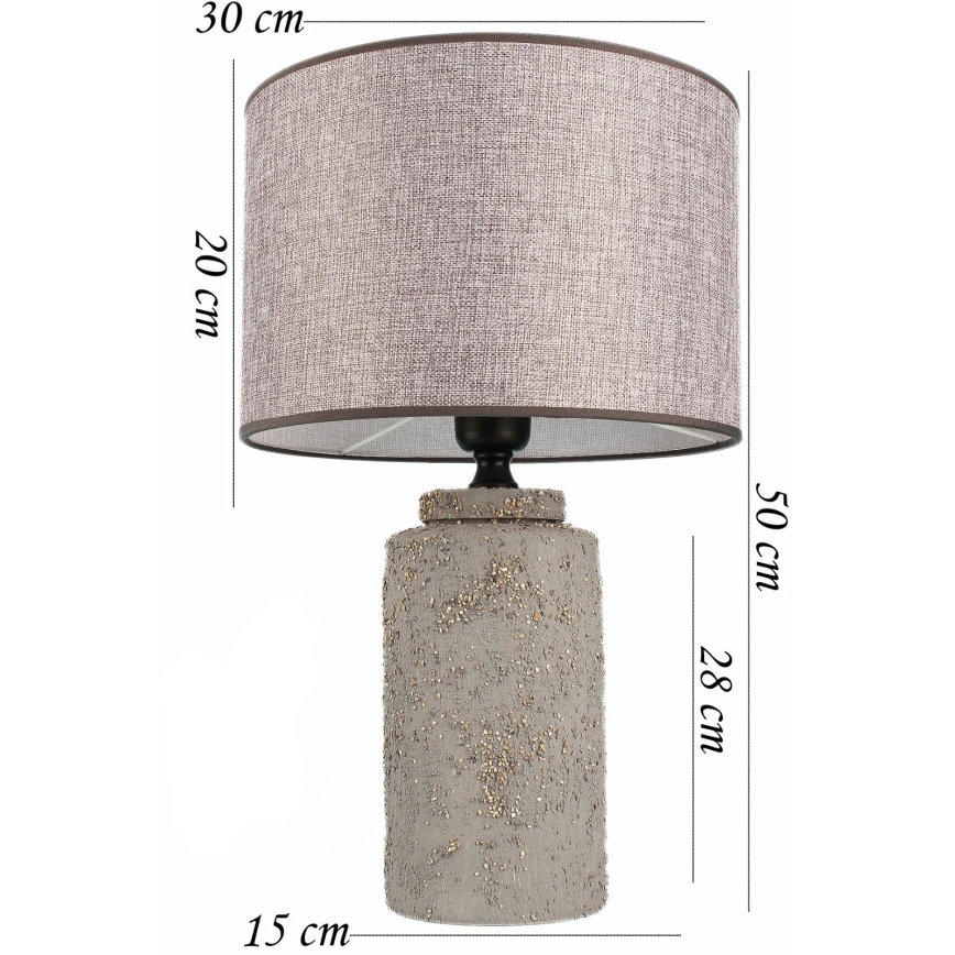 Bordslampa RAMZES 1xE27/40W/230V grå