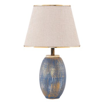 Bordslampa RAMZES 1xE27/40W/230V krämvit/blå