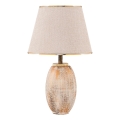 Bordslampa RAMZES 1xE27/40W/230V krämvit/guld