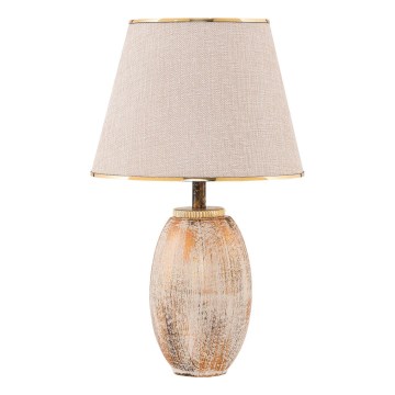 Bordslampa RAMZES 1xE27/40W/230V krämvit/guld