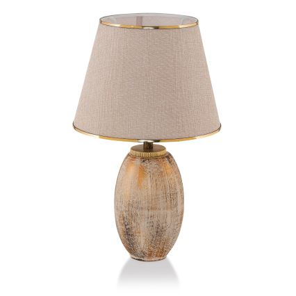 Bordslampa RAMZES 1xE27/40W/230V krämvit/guld