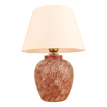 Bordslampa RAMZES 1xE27/40W/230V krämvit/röd