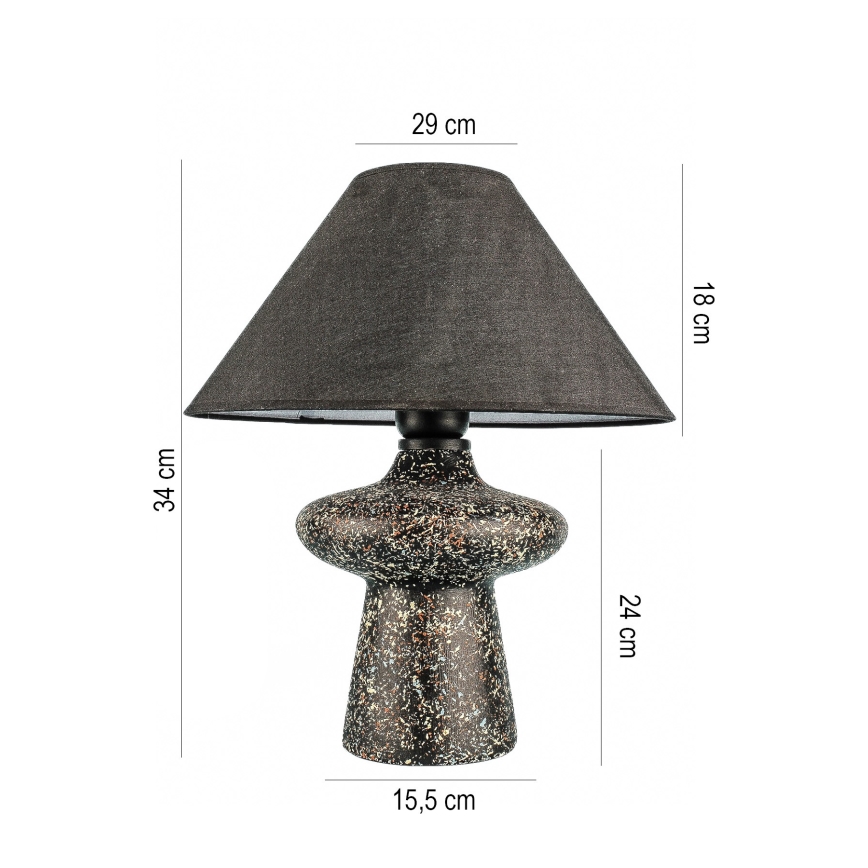 Bordslampa RAMZES 1xE27/40W/230V svart