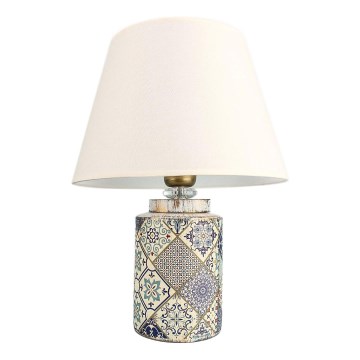 Bordslampa RAMZES 1xE27/40W/230V vit/grå