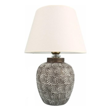 Bordslampa RAMZES 1xE27/40W/230V vit/grå