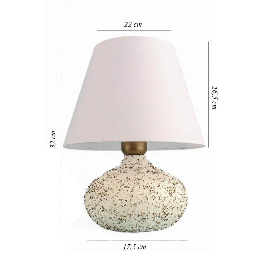 Bordslampa RAMZES 1xE27/40W/230V vit