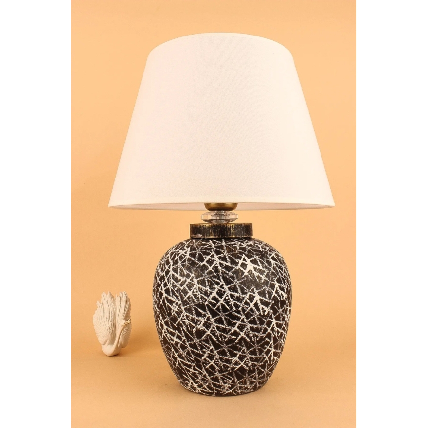 Bordslampa RAMZES 1xE27/40W/230V vit/svart