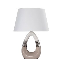Bordslampa ROMANO 1xE27/60W/230V vit/beige