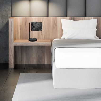 Bordslampa  SATINO 1xE27/60W/230V svart /grå