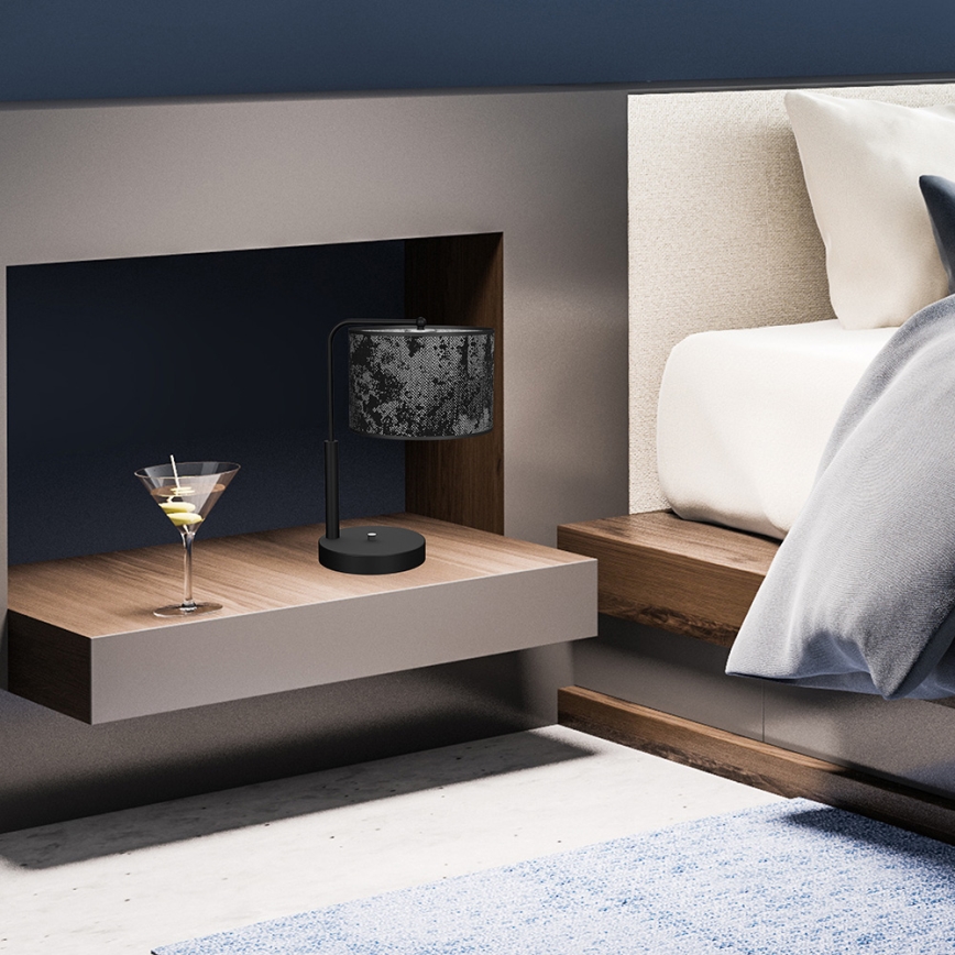 Bordslampa  SATINO 1xE27/60W/230V svart /grå