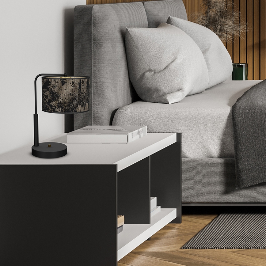 Bordslampa  SATINO 1xE27/60W/230V svart /gyllene