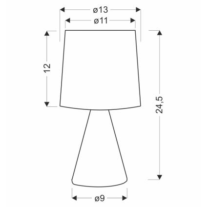Bordslampa SATTI 1xE14/40W/230V grön