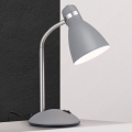 Bordslampa SCHOOL 1xE27/40W/230V grå/matt krom
