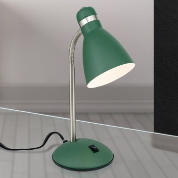 Bordslampa SCHOOL 1xE27/40W/230V grön/matt krom