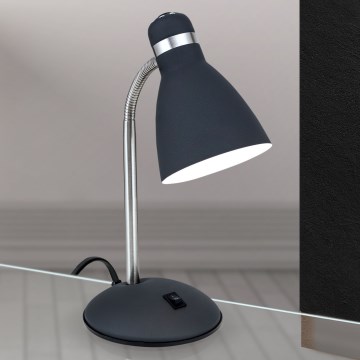Bordslampa SCHOOL 1xE27/40W/230V svart/matt krom