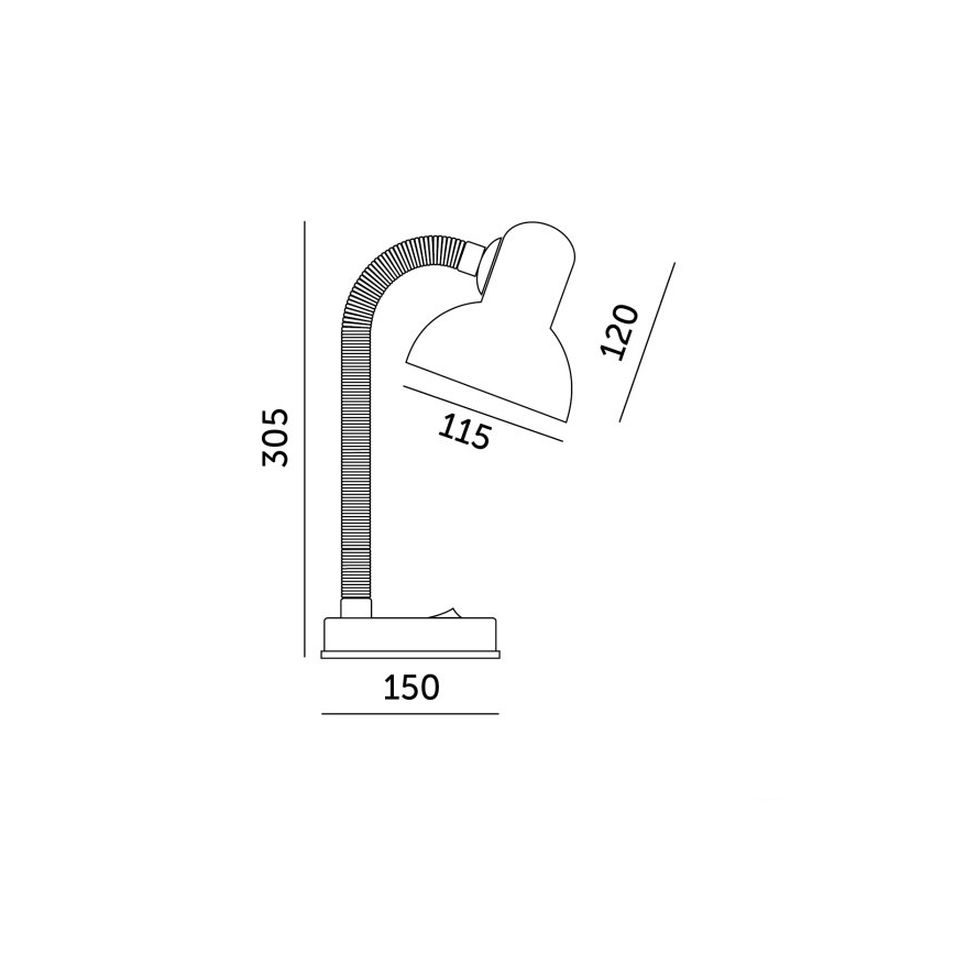 Bordslampa SMIESZEK 1xE27/40W/230V gul