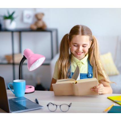 Bordslampa SMIESZEK 1xE27/40W/230V rosa