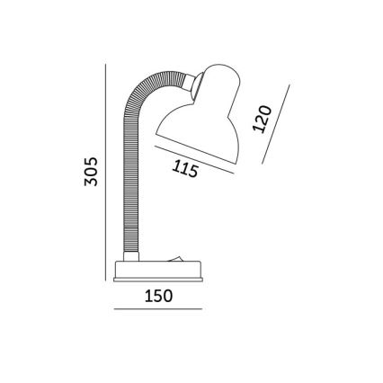 Bordslampa SMIESZEK 1xE27/40W/230V rosa