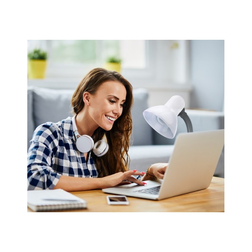 Bordslampa SMIESZEK 1xE27/40W/230V vit