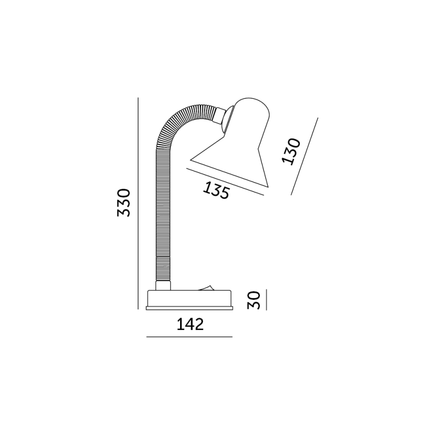 Bordslampa SMIESZEK 1xE27/40W/230V vit
