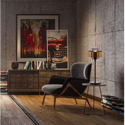 Bordslampa SPIEGA 1xE27/60W/230V guld/svart