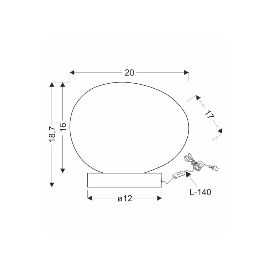 Bordslampa STONES 1xE27/40W/230V