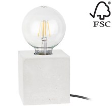 Bordslampa STRONG fyrkantig 1xE27/25W/230V - FSC-certifierad