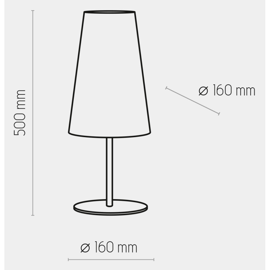 Bordslampa  UMBRELLA 1xE27/15W/230V blå 