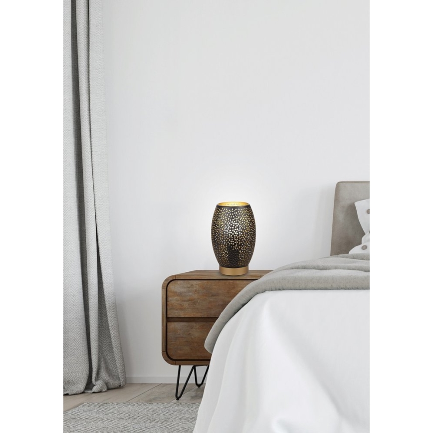 Bordslampa Venus 1xE27/60W/230V svart/guld