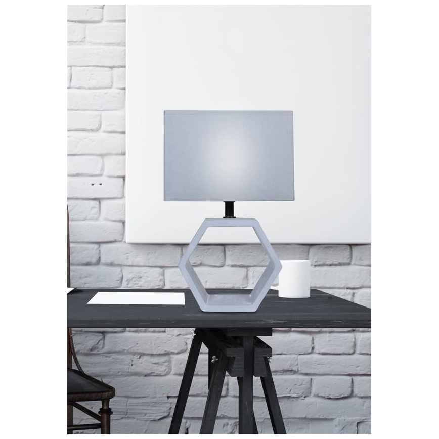 Bordslampa VIDAL 1xE27/40W/230V grå