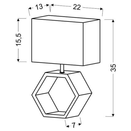 Bordslampa VIDAL 1xE27/40W/230V grå