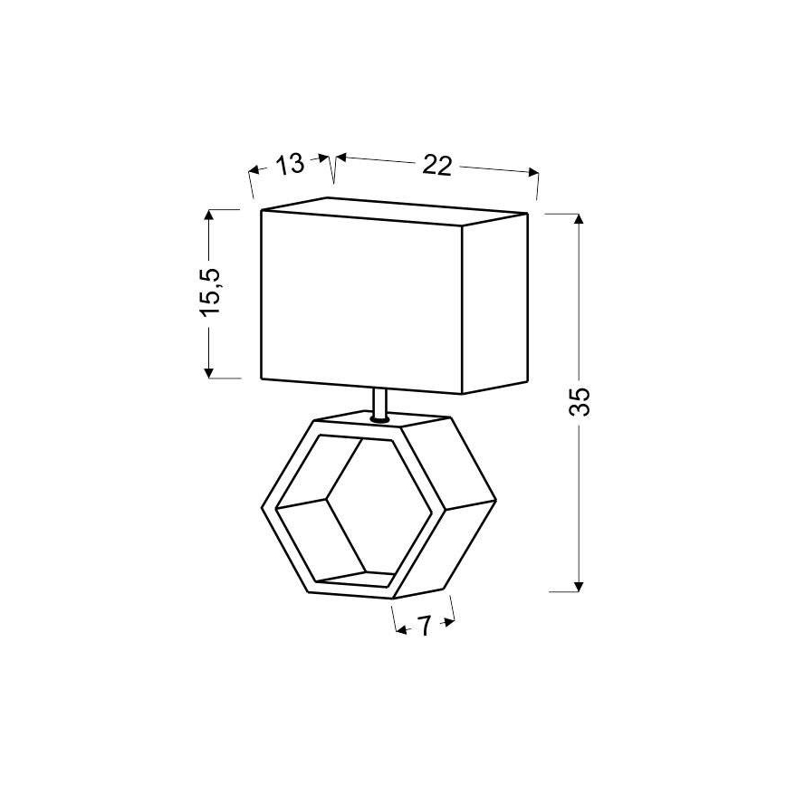 Bordslampa VIDAL 1xE27/40W/230V grå