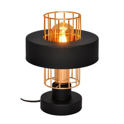 Bordslampa VOLTA 1xE27/15W/230V svart/gyllene