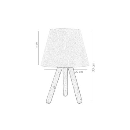 Bordslampa  WOOD 1xE27/60W/230V rosa