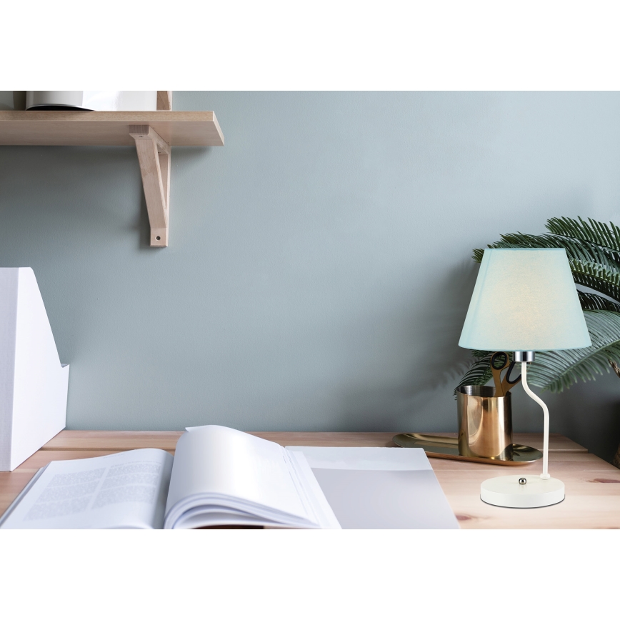 Bordslampa YORK 1xE14/60W/230V vit/blå