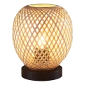 Bordslampa ZANZIBAR 1xE27/20W/230V diameter 18 cm bambu