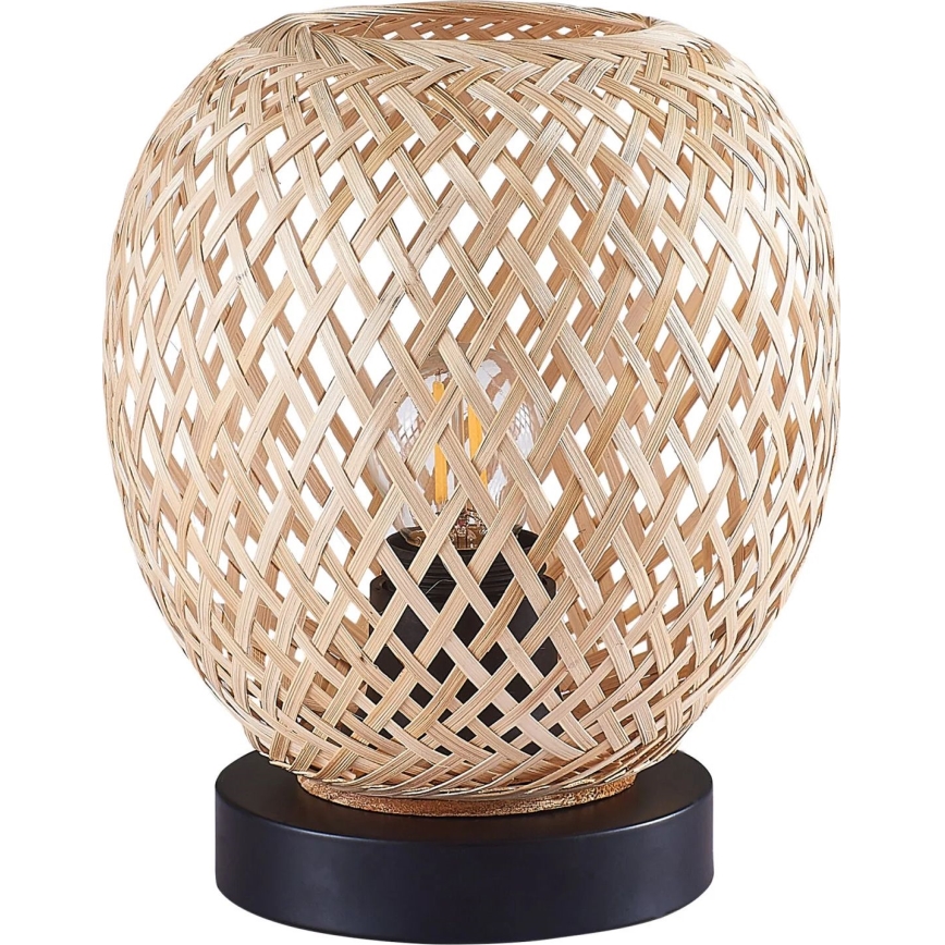 Bordslampa ZANZIBAR 1xE27/20W/230V diameter 18 cm bambu