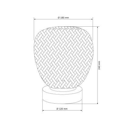 Bordslampa ZANZIBAR 1xE27/20W/230V diameter 18 cm bambu