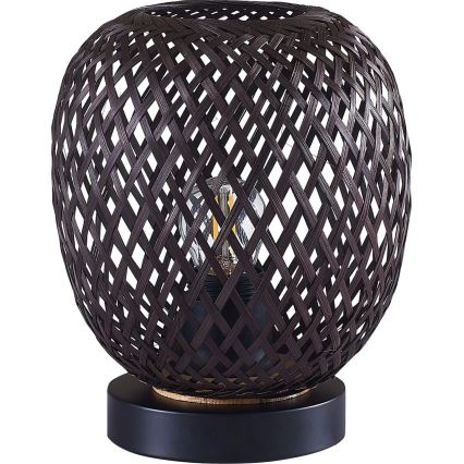 Bordslampa ZANZIBAR 1xE27/20W/230V diameter 18 cm bambu