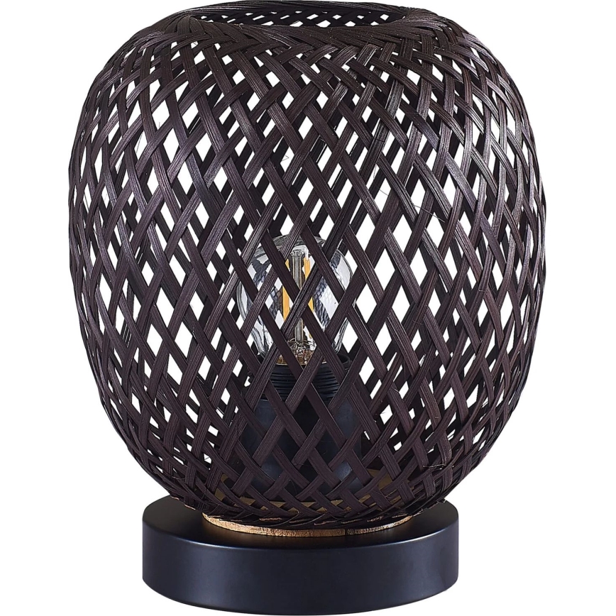 Bordslampa ZANZIBAR 1xE27/20W/230V diameter 18 cm bambu