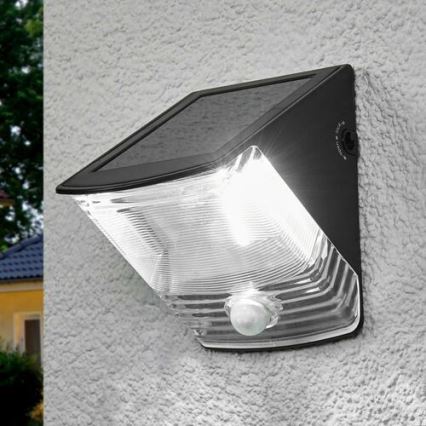 Brennenstuhl - LED solcellsvägglampa med rörelse- och skymningssensor LED/1W/3,6V 600 mAh IP44