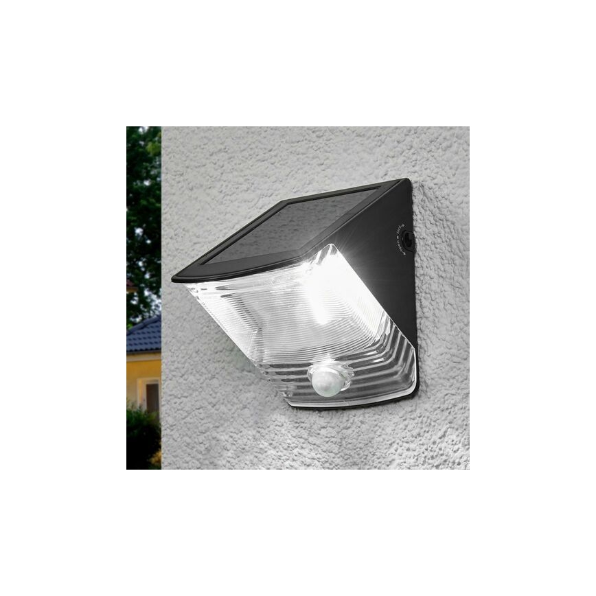 Brennenstuhl - LED solcellsvägglampa med rörelse- och skymningssensor LED/1W/3,6V 600 mAh IP44